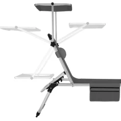 tectake Ligbed Aurelie van aluminium, 6 niveaus, Grijs