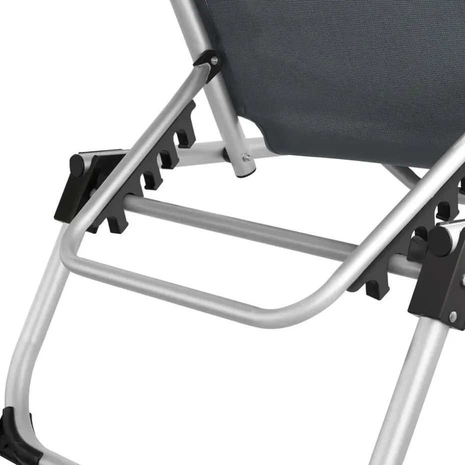 tectake Ligbed Aurelie van aluminium, 6 niveaus, Grijs