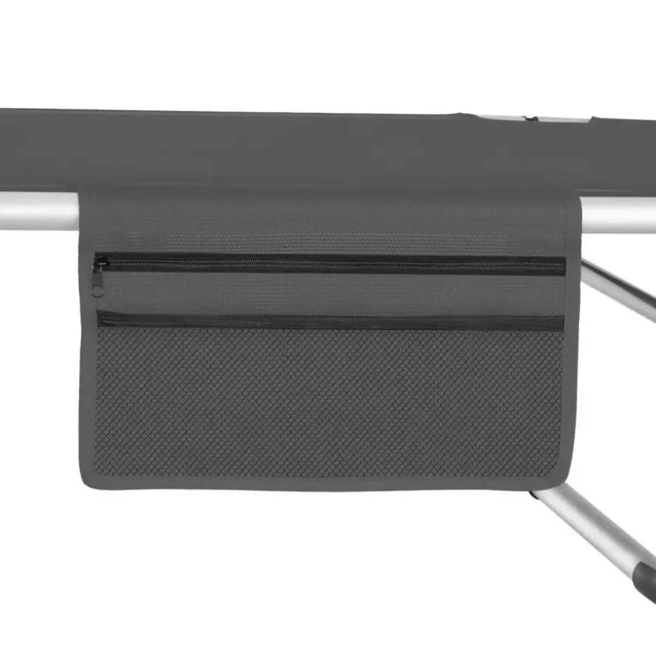 tectake Ligbed Aurelie van aluminium, 6 niveaus, Grijs