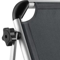 tectake Ligbed Aurelie van aluminium, 6 niveaus, Grijs