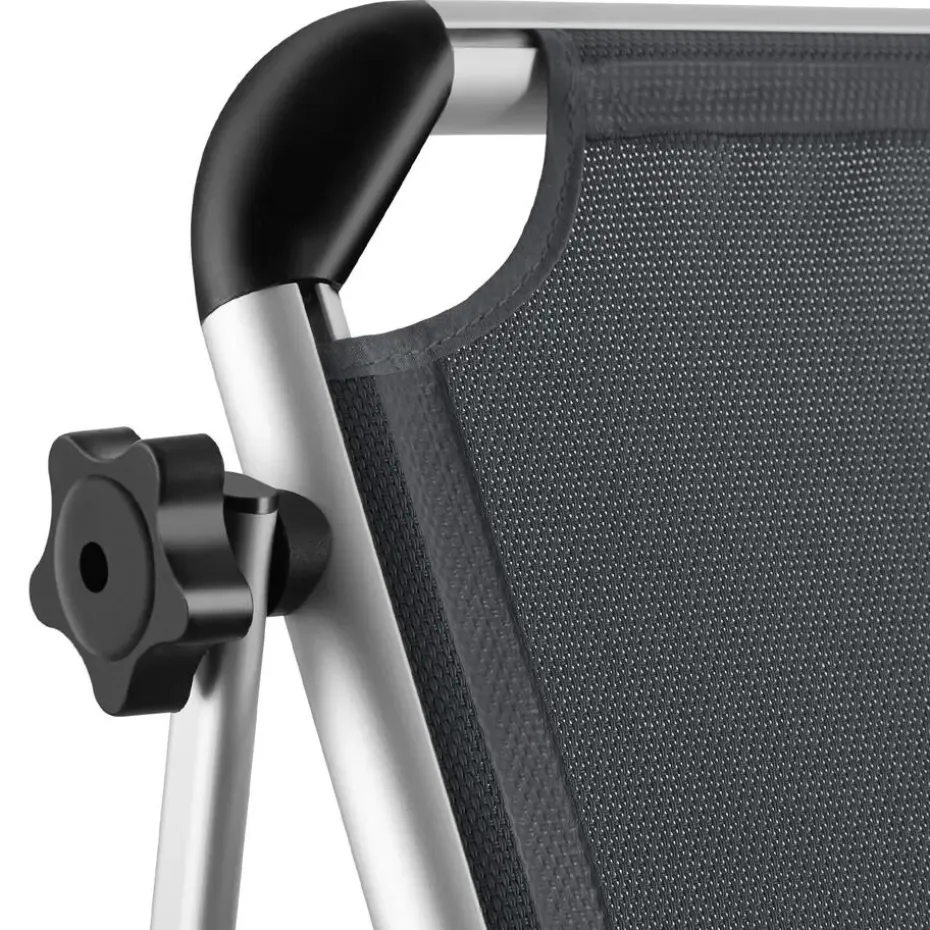 tectake Ligbed Aurelie van aluminium, 6 niveaus, Grijs