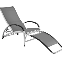 tectake Ligbed Avignon, 2in1 functie, verstelbare rugleuning, Antraciet