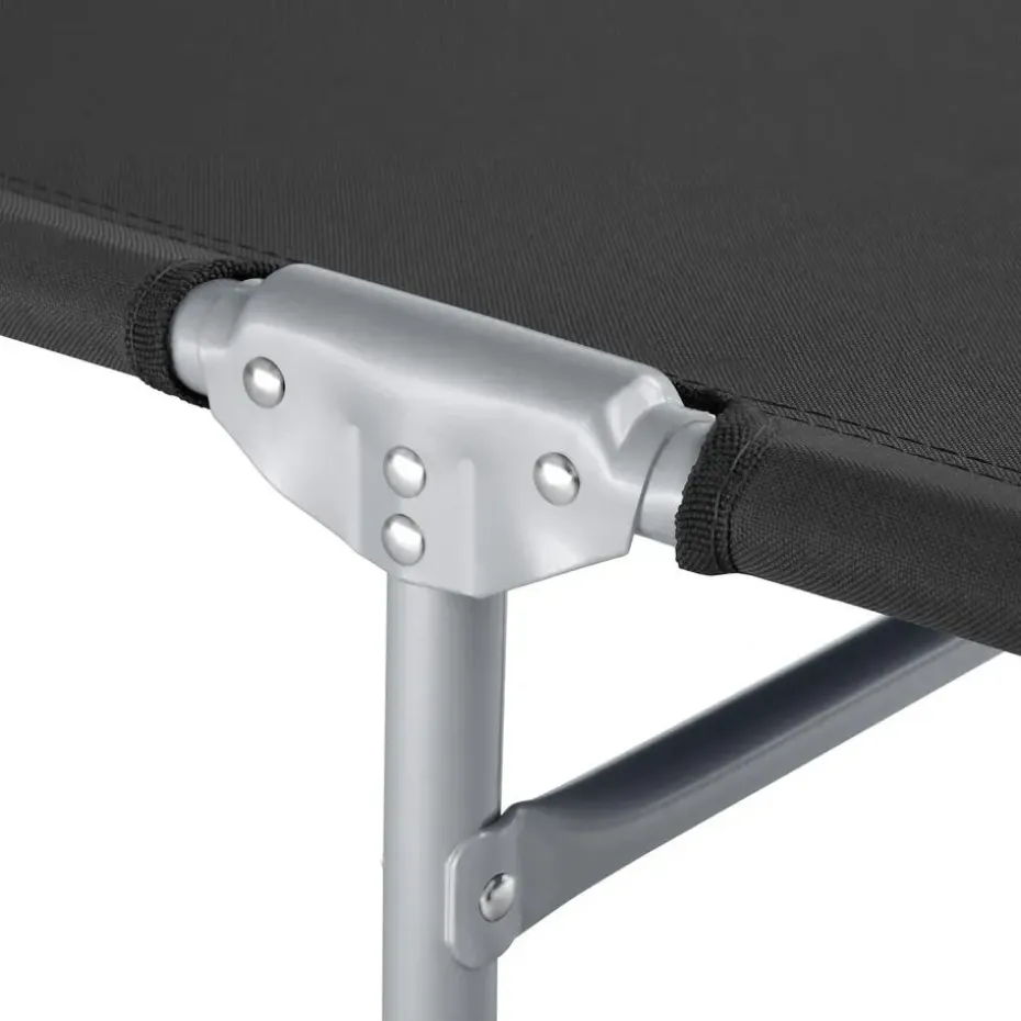 tectake Ligbed Chloé 4-niveaus, hoofdkussen en tas, Zwart