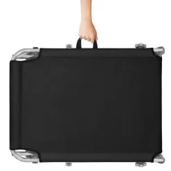 tectake Ligbed Chloé 4-niveaus, hoofdkussen en tas, Zwart