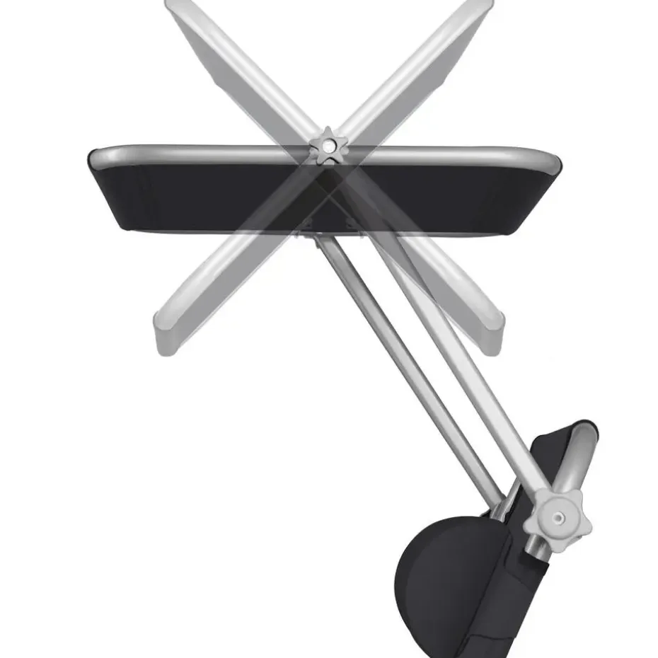 tectake Ligbed Chloé 4-niveaus, hoofdkussen en tas, Zwart