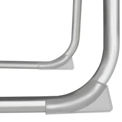 tectake Ligbed Chloé 4-niveaus, hoofdkussen en tas, Grijs