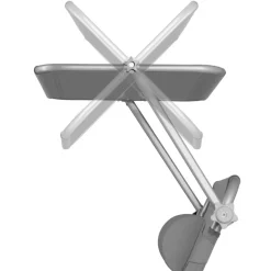 tectake Ligbed Chloé 4-niveaus, hoofdkussen en tas, Grijs