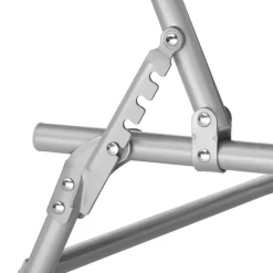 tectake Ligbed Chloé 4-niveaus, hoofdkussen en tas, Grijs