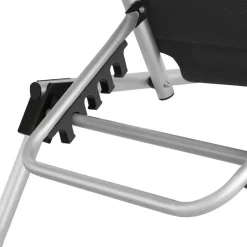 tectake Ligbed Lorella gestoffeerd, inklapbaar, Zwart