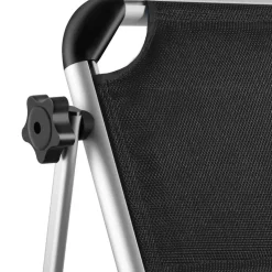 tectake Ligbed Lorella gestoffeerd, inklapbaar, Zwart