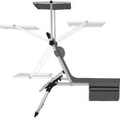 tectake Ligbed Lorella gestoffeerd, inklapbaar, Grijs