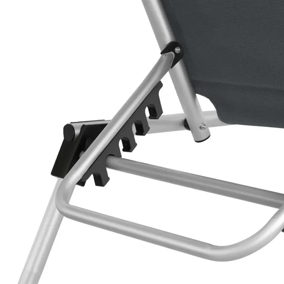 tectake Ligbed Lorella gestoffeerd, inklapbaar, Grijs