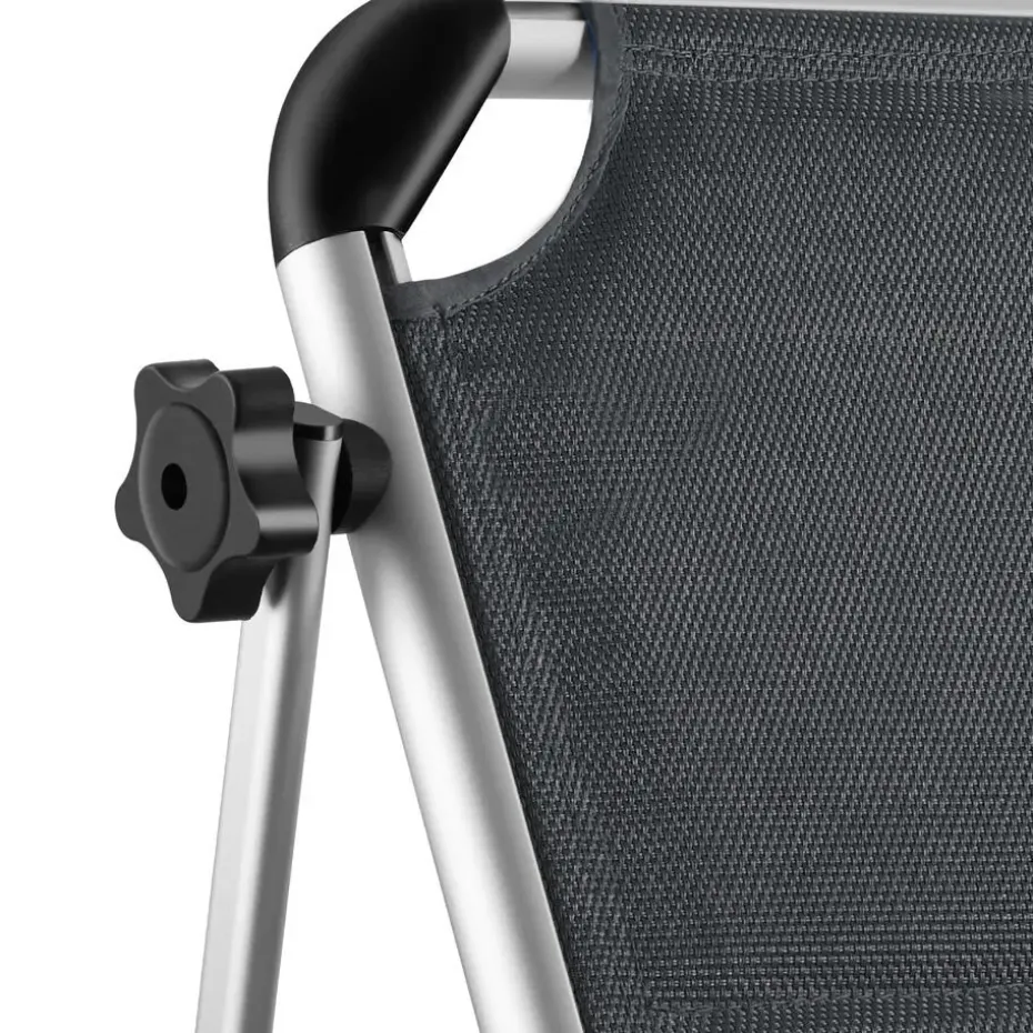 tectake Ligbed Lorella gestoffeerd, inklapbaar, Grijs