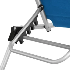 tectake Ligbed Lorella gestoffeerd, inklapbaar, Blauw