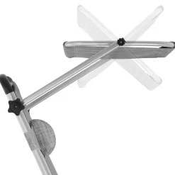 tectake Ligbed Lorella gestoffeerd, inklapbaar, Grijsgevlekt