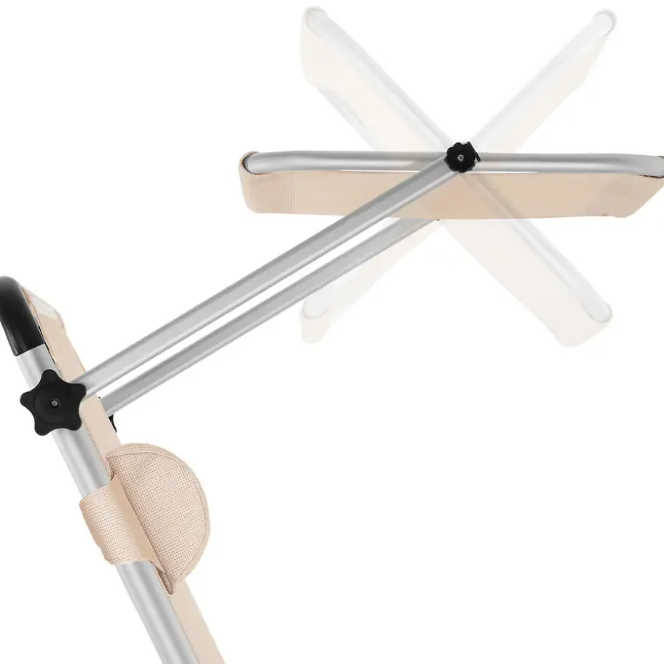 tectake Ligbed Lorella gestoffeerd, inklapbaar, Beige