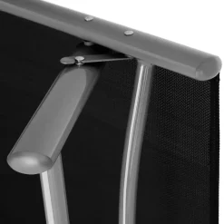 tectake Ligbed Marisol aluminium, 7 standen, Donkergrijs