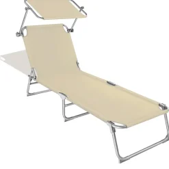 tectake Ligbed met 4 standen, Beige