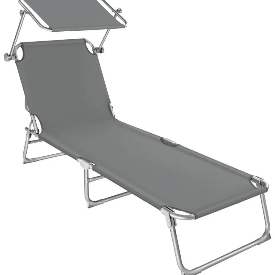 tectake Ligbed met 4 standen, Grijs