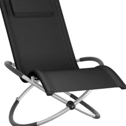 tectake Ligbed Paulina ergonomisch, opvouwbaar, 150 kg, Zwart