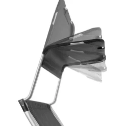 tectake Ligstoel Cloud II met zonnekap, opvouwbaar, Zwart