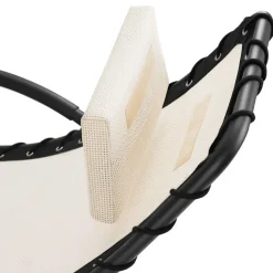 tectake Ligstoel Toulon, ergonomisch, schommelfunctie, Beige