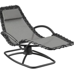 tectake Ligstoel Toulon, ergonomisch, schommelfunctie, Grijs