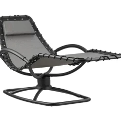 tectake Ligstoel Toulon, ergonomisch, schommelfunctie, Grijs