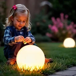 tectake Luminous Globe, LED, met afstandsbediening, Wit