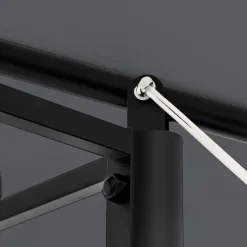 tectake Luxe tuinpaviljoen Emine 4x3m met 6 zijdelen, Antraciet