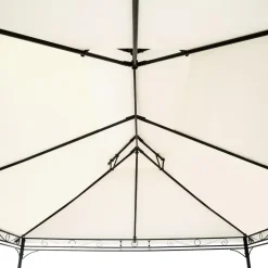 tectake Luxe tuinpaviljoen Emine 4x3m met 6 zijdelen, Crème