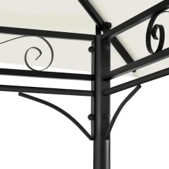 tectake Luxe tuinpaviljoen Emine 4x3m met 6 zijdelen, Crème