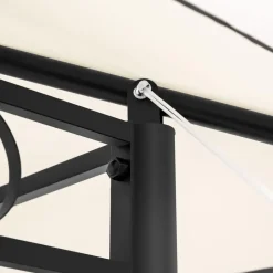 tectake Luxe tuinpaviljoen Emine 4x3m met 6 zijdelen, Crème