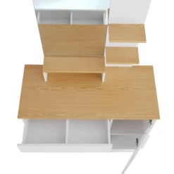 tectake Makeup-tafel Zoe , Wit/beuken