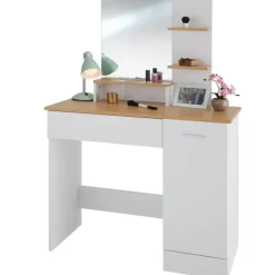 tectake Makeup-tafel Zoe , Wit/beuken