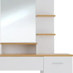 tectake Makeup-tafel Zoe , Wit/beuken