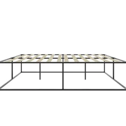 tectake Metalen bedframe Kyoto met lattenbodem, 250 kg, 140 x 200 cm, Zwart