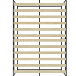 tectake Metalen bedframe Kyoto met lattenbodem, 250 kg, 140 x 200 cm, Zwart