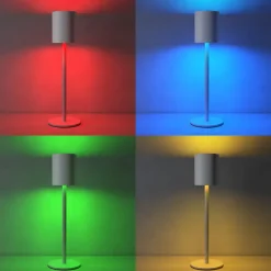 tectake Moderne tafellamp Corly, LED, 7 lichtkleuren, dimbaar, Wit