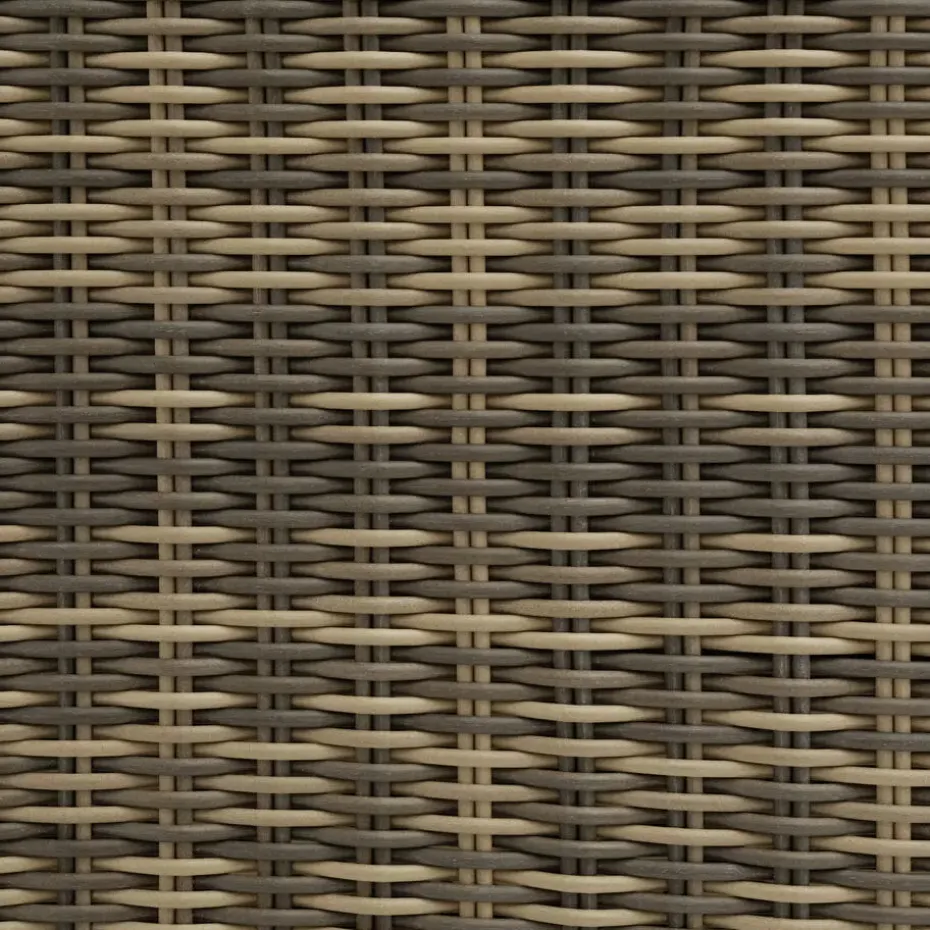 tectake Modulaire wickerset Villanova hoek rechts met aluminium frame