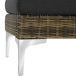 tectake Modulaire wickerset Villanova hoek rechts met aluminium frame