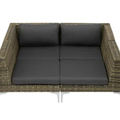 tectake Modulaire wickerset Villanova hoek links met aluminium frame