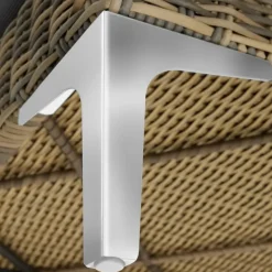 tectake Modulaire wickerset Villanova hoek links met aluminium frame