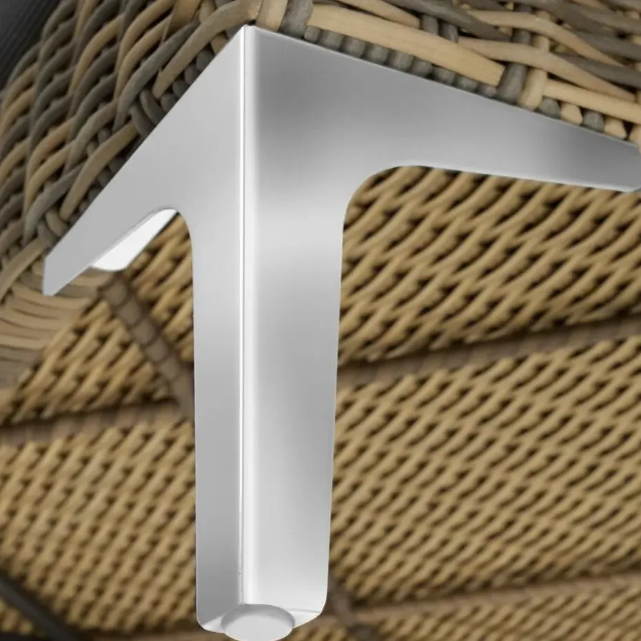 tectake Modulaire wickerset Villanova hoek links met aluminium frame