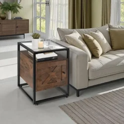 tectake Nachtkastje Kidderminster 40x43x60,5cm