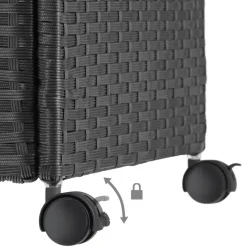 tectake Opbergbox Kuusamo met aluminium frame en wielen 297l, 117x54x64cm