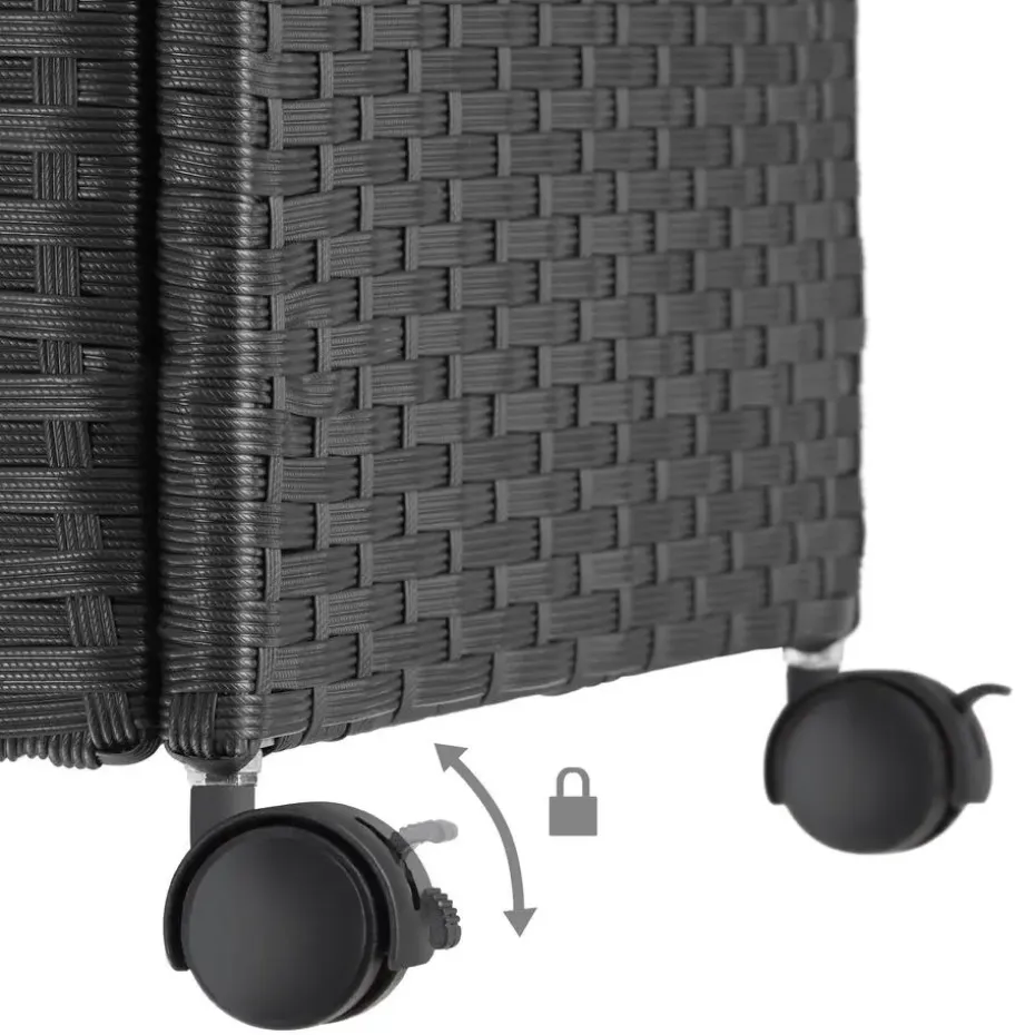 tectake Opbergbox Kuusamo met aluminium frame en wielen 297l, 117x54x64cm