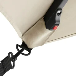 tectake Parasol Sunna LED-zonneenergie met zwengel 2,5 x 2,5 m, Beige