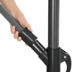 tectake Parasol Sunna LED-zonneenergie met zwengel 2,5 x 2,5 m, Beige