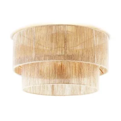 Tectake Plafondlamp Boho - Jute Hanglamp 40W voor Woonkamer/Slaapkamer